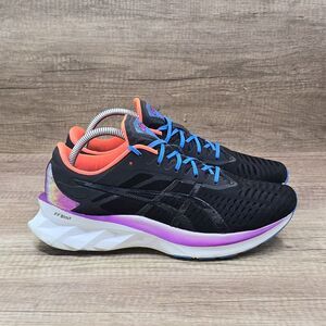 ASICS Novablast Women's Size 10 Black Blue Purple Running Shoes (1012A584)